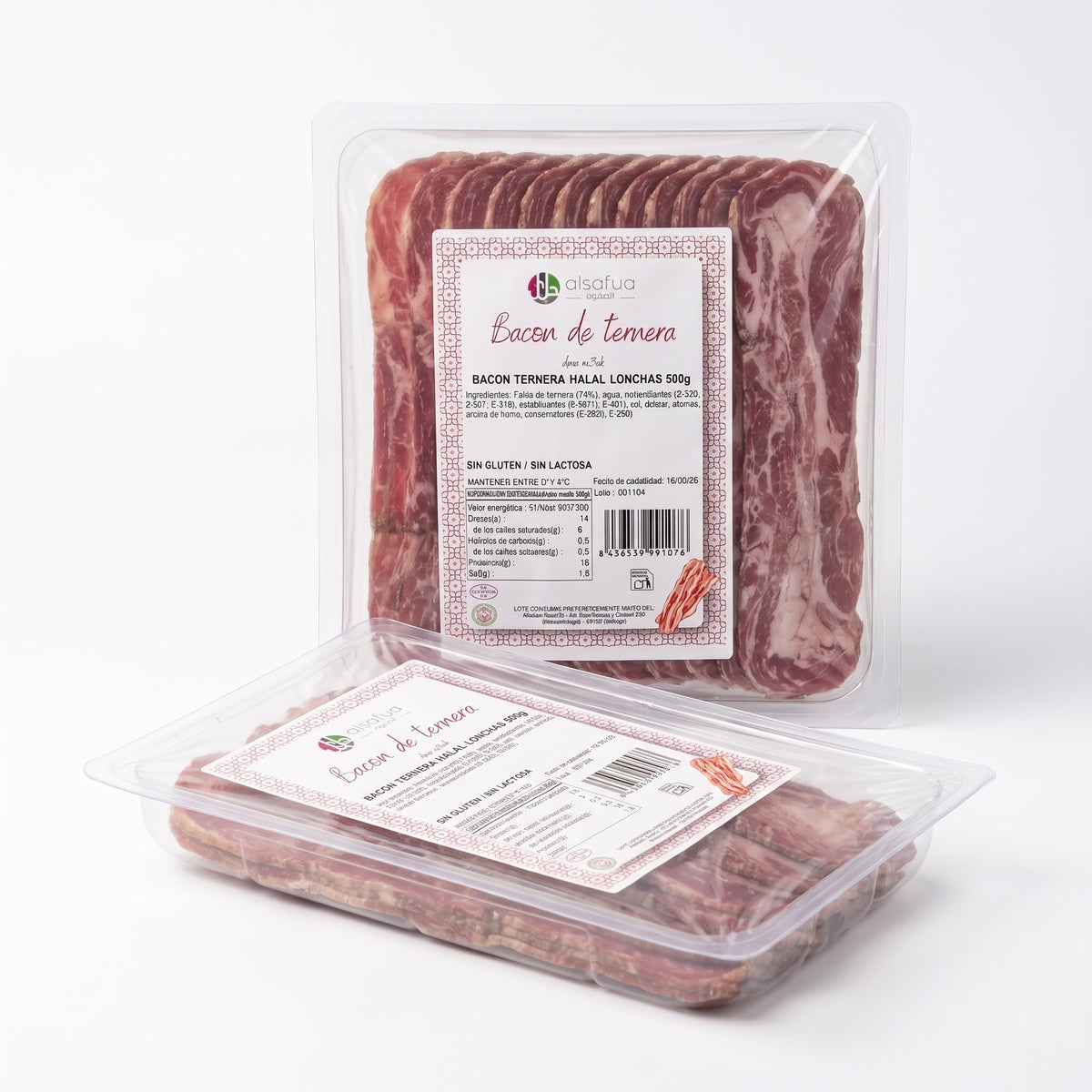 Bacon de ternera loncheado (500 g) Halal